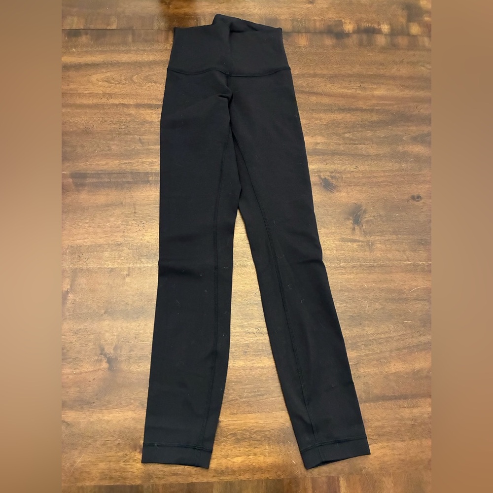 Lululemon Wunder Under Leggings 2 Black Hi-Rise 7/8 Tight Full-On Luon 25"